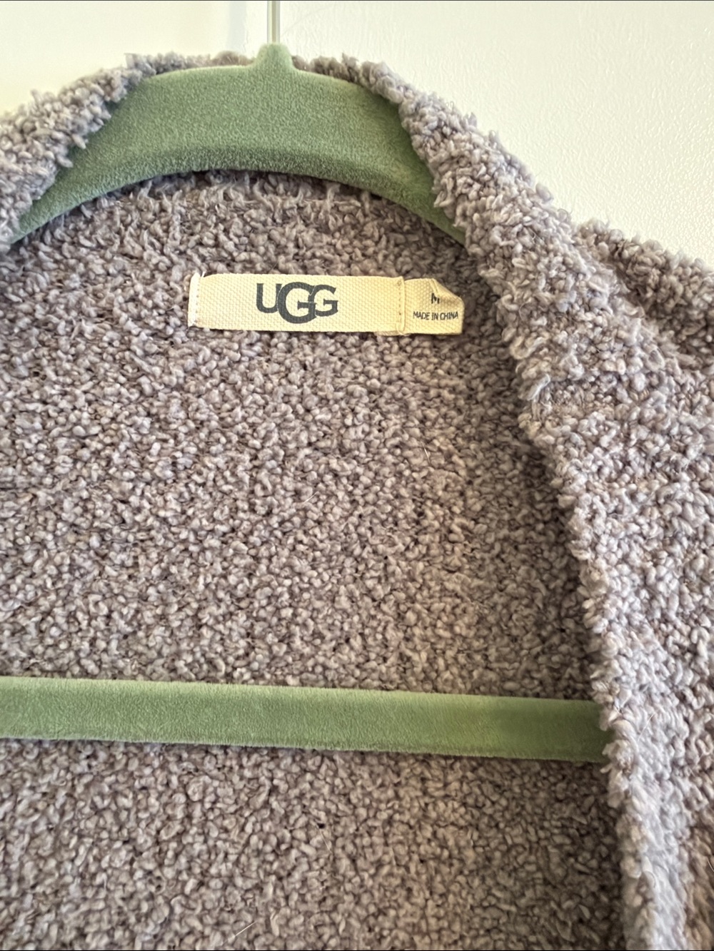 UGG Grey Plush Open-Front Cardigan - Picture 2 of 4